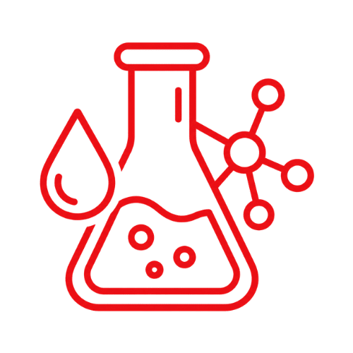 Enerji Grup ürün geliştirme, Ar-Ge ve formül çalışmalarını temsil eden laboratuvar vektör ikonu.